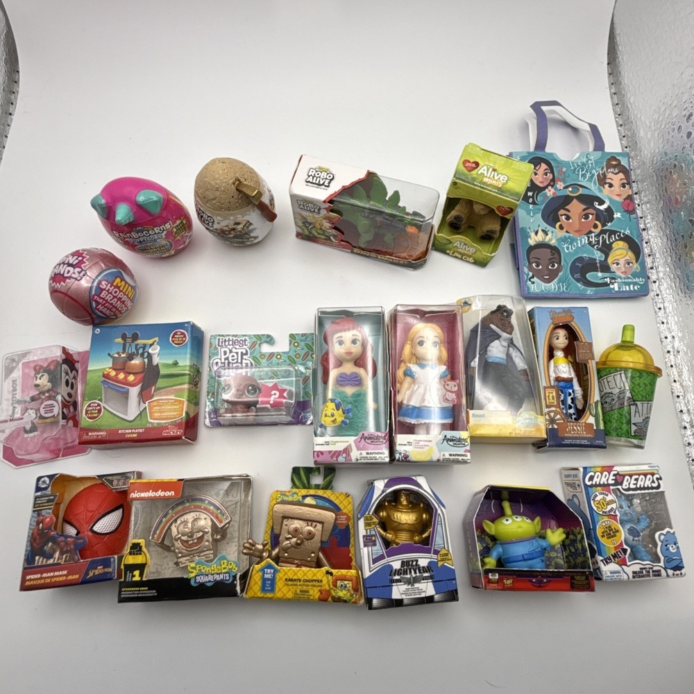 Zuru Toy Mini Brands Lot Of 20 LPS Disney Pixar 2 Gold SpongeBobs Dino‎ Alive